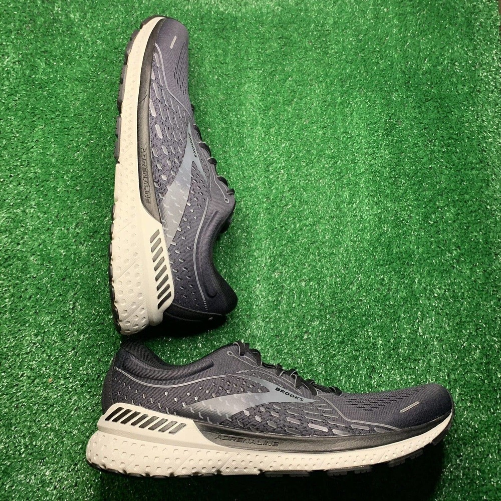 Brooks Adrenaline 21 Men’s Size 12 D Med Gray Black Running Shoes 1103491D093